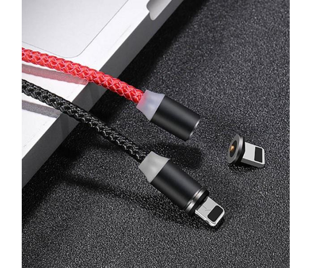 USAMS Kabel magnetyczny U-Sure lightning 1m 2,1A pleciony czerwony - 1568989 - zdjęcie 3